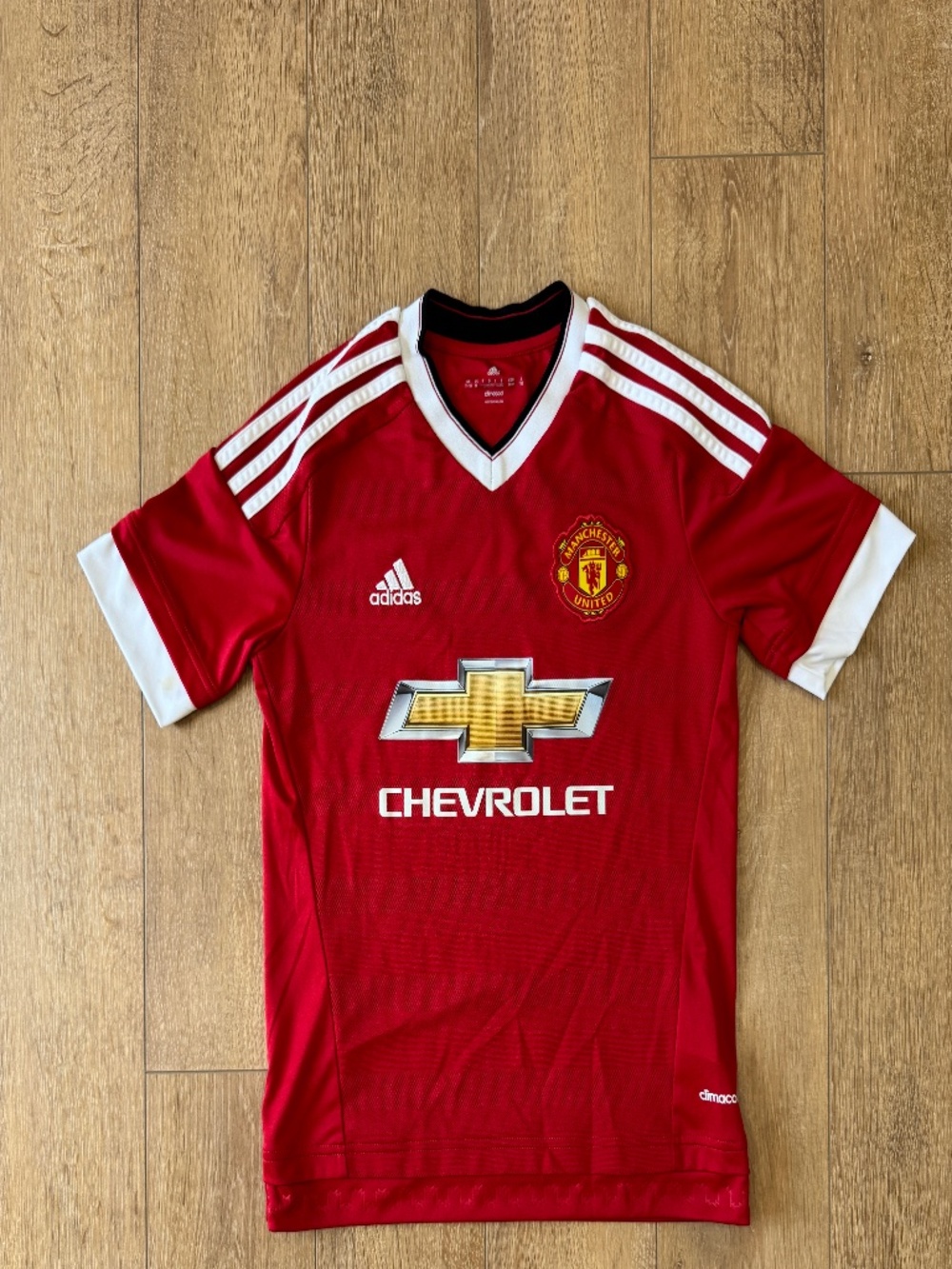 Manchester United Adidas Home Jersey Youth Medium 11-12 Chevrolet Soccer Shirt